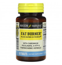 Mason Natural, Fat Burner Plus Super Citrimax, 60 Tablets