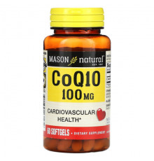 Коэнзим Q10 Mason Natural, Co Q10, 100 мг, 60 мягких таблеток