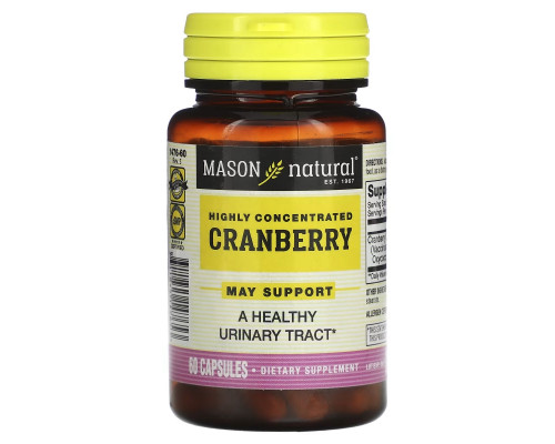 Mason Natural Cranberry Highly Concentrated 60 Capsules Mason Natural Cranberry Highly Concentrated 60 Capsules