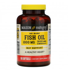Mason Natural, Fish Oil, 1000 mg, 180 Softgels