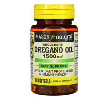 Mason Natural, Whole Herb Oregano Oil, 1,500 mg, 90 Softgels