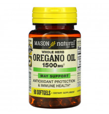 Mason Natural, Whole Herb Oregano Oil, 1,500 mg, 90 Softgels
