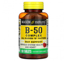 Витамины группы B Mason Natural, Комплекс B-50`` 100 таблеток
