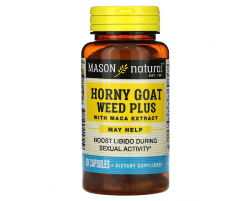 Мужское здоровье Horny Goat Weed Plus, With Maca Extract, 60 Capsules Мужское здоровье Horny Goat Weed Plus, With Maca Extract, 60 Capsules
