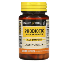 Mason Natural, Пробиотик с пребиотиком, 40 вегетарианских капсул