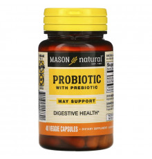 Mason Natural, Пробиотик с пребиотиком, 40 вегетарианских капсул