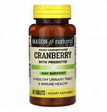 Mason Natural Высококонцентрированная клюква с пробиотиками 60 таблеток
