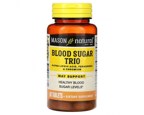 Для сердца и сосудов Mason Natural, Blood SugarTrio, 60 таблеток Для сердца и сосудов Mason Natural, Blood SugarTrio, 60 таблеток