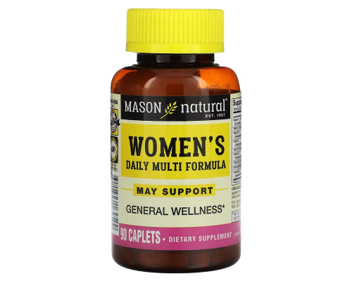 Mason Natural, Ежедневная формула для женщин, 90 капсуловидных таблеток Mason Natural, Ежедневная формула для женщин, 90 капсуловидных таблеток