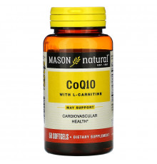 Mason Natural, CoQ10 with L-Carnitine, 50 Softgels