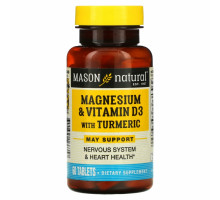 Mason Natural Магний & Витамин D3 с куркумой 60 таблеток