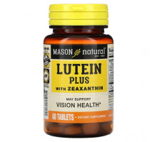 Лютеин, зеаксантин Mason Natural, Lutein Plus, с зеаксантином, 60 таблеток