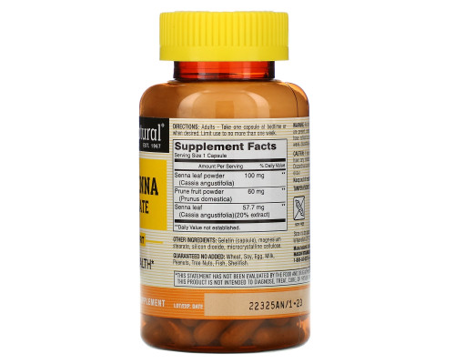 Mason Natural, Prune Senna Concentrate, 100 Capsules Mason Natural, Prune Senna Concentrate, 100 Capsules