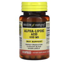 Mason Natural, Альфа-липоевая кислота, 600 мг, 30 капсул
