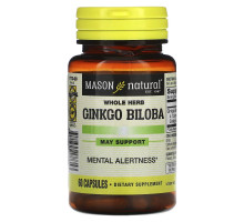 Mason Natural, экстракт гинкго билоба из цельного растения, 60 капсул