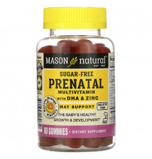 Mason Natural, Prenatal Multivitamin with DHA & Zinc, Sugar-Free, Banana Orange, 60 Gummies