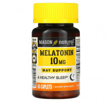 БАДы Mason Natural, Мелатонин, 10 мг, 60 капсул