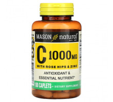 Витамин C Mason Natural, Витамин C с шиповником и цинком, 1000 мг, 100 капсул