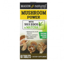 Грибы Mason Natural, Mushroom Power, 60 таблеток