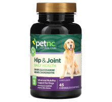 petnc NATURAL CARE, добавка для бедер и суставов, уровень 3, со вкусом печени, 45 жевательных таблеток