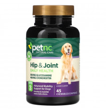 petnc NATURAL CARE, добавка для бедер и суставов, уровень 3, со вкусом печени, 45 жевательных таблеток