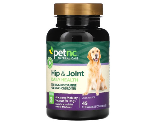 petnc NATURAL CARE, добавка для бедер и суставов, уровень 3, со вкусом печени, 45 жевательных таблеток petnc NATURAL CARE, добавка для бедер и суставов, уровень 3, со вкусом печени, 45 жевательных таблеток