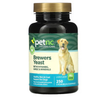 petnc NATURAL CARE, пивные дрожжи, ароматизатор «Печень», 250 жевательных таблеток