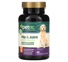 petnc NATURAL CARE, Естественный уход за питомцами, здоровье бедер и суставов, 2-й уровень, вкус печени, 60 жевательных пастилок