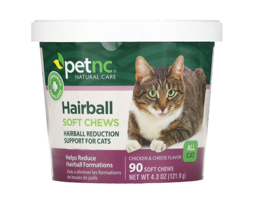 petnc NATURAL CARE, Мягкие жевательные таблетки для защиты от образования комков шерсти, для всех кошек, со вкусом курицы и сыра, 90 шт. petnc NATURAL CARE, Мягкие жевательные таблетки для защиты от образования комков шерсти, для всех кошек, со вкусом курицы и сыра, 90 шт.