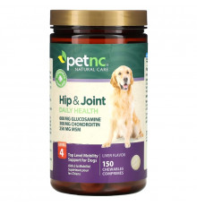 petnc NATURAL CARE, Hip & Joint Daily Health, Level 4, Liver, 150 Chewables