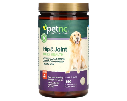 petnc NATURAL CARE, Hip & Joint Daily Health, Level 4, Liver, 150 Chewables petnc NATURAL CARE, Hip & Joint Daily Health, Level 4, Liver, 150 Chewables
