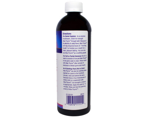 Heritage Store, Alka-Thyme жидкость для полоскания рта с ароматом тимьяна,480 мл Heritage Store, Alka-Thyme жидкость для полоскания рта с ароматом тимьяна,480 мл
