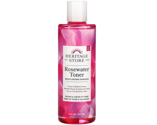 Heritage Store, Тоник для лица с розовой водой, Лепестки розы, 8 ж. унц.(237 мл)