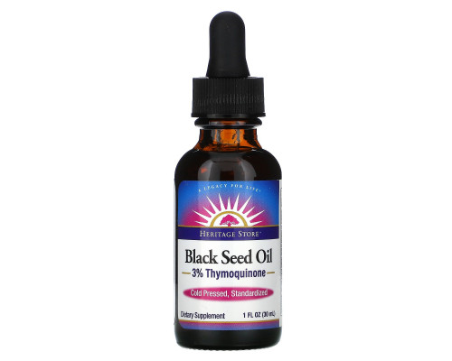Heritage Store, Black Seed Oil, 1 fl oz (30 ml) Heritage Store, Black Seed Oil, 1 fl oz (30 ml)