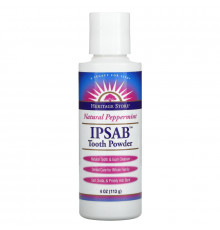 Heritage Store, Зубной порошок IPSAB, натуральная мята перечная, 4 унций (113 г)