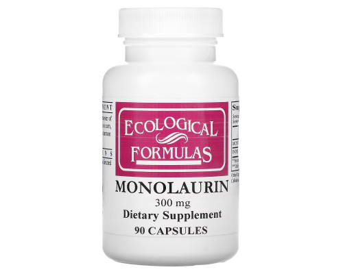 Ecological Formulas, Monolaurin, 300 mg, 90 Capsules Ecological Formulas, Monolaurin, 300 mg, 90 Capsules