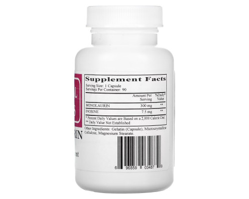 Ecological Formulas, Monolaurin, 300 mg, 90 Capsules Ecological Formulas, Monolaurin, 300 mg, 90 Capsules