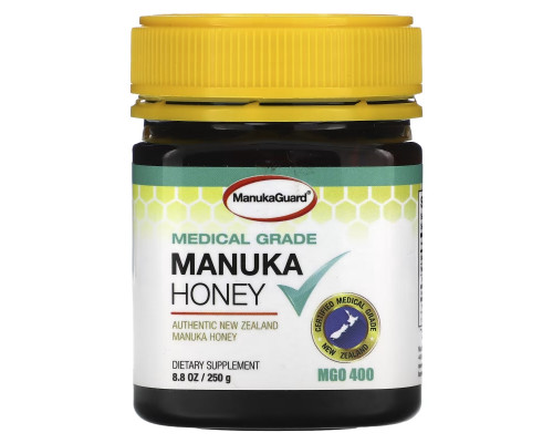 ManukaGuard, Medical Grade Manuka Honey, MGO 400, 8.8 oz (250 g) ManukaGuard, Medical Grade Manuka Honey, MGO 400, 8.8 oz (250 g)