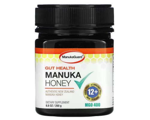 ManukaGuard, Gut Health, Manuka Honey, 400 MGO, 8.8 oz (250 g) ManukaGuard, Gut Health, Manuka Honey, 400 MGO, 8.8 oz (250 g)