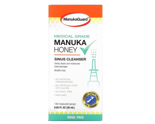 ManukaGuard, Medical Grade Manuka Honey, Sinus Cleanser, 0.65 fl oz ( 20 ml) ManukaGuard, Medical Grade Manuka Honey, Sinus Cleanser, 0.65 fl oz ( 20 ml)