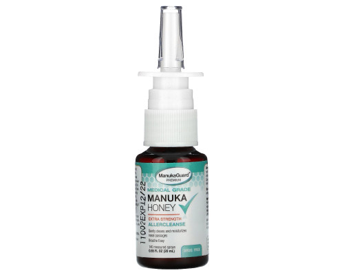 ManukaGuard, Manuka Honey, Medical Grade Extra Strength Nasal Spray, 0.65 fl oz ( 20 ml) ManukaGuard, Manuka Honey, Medical Grade Extra Strength Nasal Spray, 0.65 fl oz ( 20 ml)