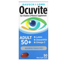 Bausch & Lomb Ocuvite, Adult 50 +, Eye Vitamin & Mineral Supplement, 50 Soft Gels