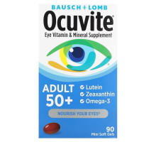 Bausch & Lomb Ocuvite, Eye Vitamin & Mineral Supplement, Adult 50+, 90 Soft Gels