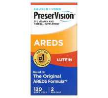 Bausch & Lomb PreserVision, AREDS Lutein, Eye Vitamin & Mineral Supplement, 120 Soft Gels