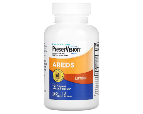 Bausch & Lomb PreserVision, AREDS Lutein, Eye Vitamin & Mineral Supplement, 120 Soft Gels Bausch & Lomb PreserVision, AREDS Lutein, Eye Vitamin & Mineral Supplement, 120 Soft Gels