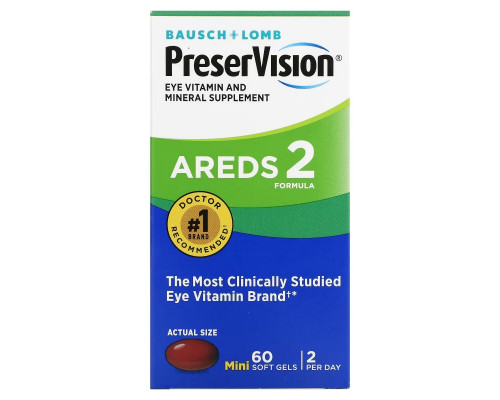 Bausch & Lomb PreserVision, AREDS 2 Formula, 60 Soft Gels Bausch & Lomb PreserVision, AREDS 2 Formula, 60 Soft Gels