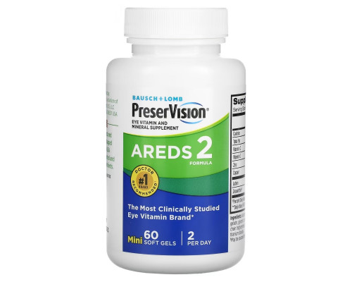Bausch & Lomb PreserVision, AREDS 2 Formula, 60 Soft Gels Bausch & Lomb PreserVision, AREDS 2 Formula, 60 Soft Gels