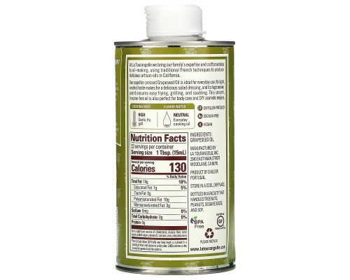 La Tourangelle, Grapeseed Oil, 16.9 fl oz (500 ml)