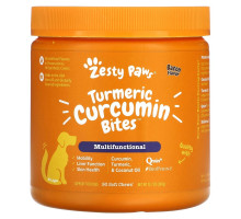 Zesty Paws, Turmeric Curcumin Bites, добавка для собак, со вкусом бекона, 90 мягких жевательных таблеток