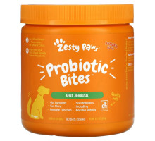 Zesty Paws, Probiotic Bites for Dogs, Gut Health, All Ages, Pumpkin, 90 Soft Chews, 12.7 oz (360 g)